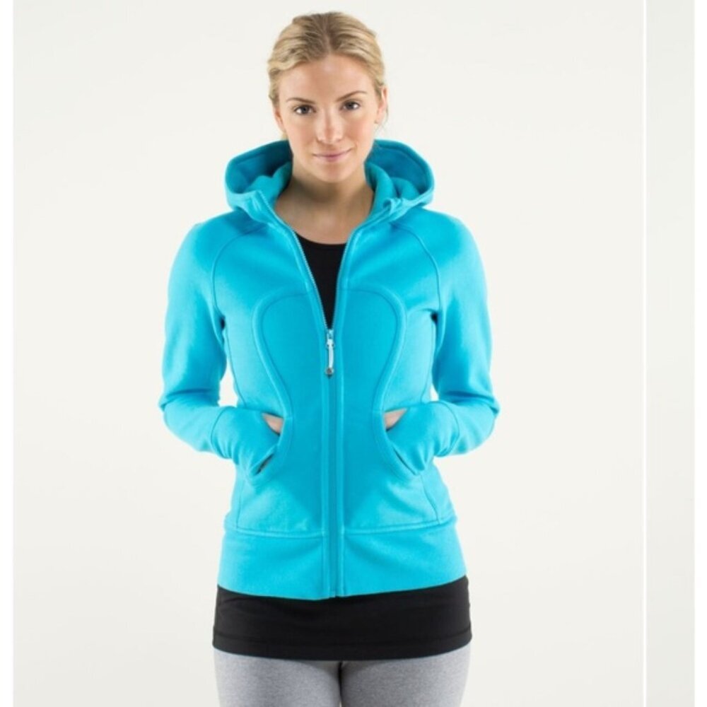 LULULEMON Scuba Hoodie Jacket Cotton Fleece Sweater Zip Hood Pocket Hood Cozy 6